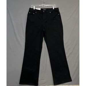 Sonoma Modern Fit Pants Women's Size 12 Short Black Boot Cut Western Stretch